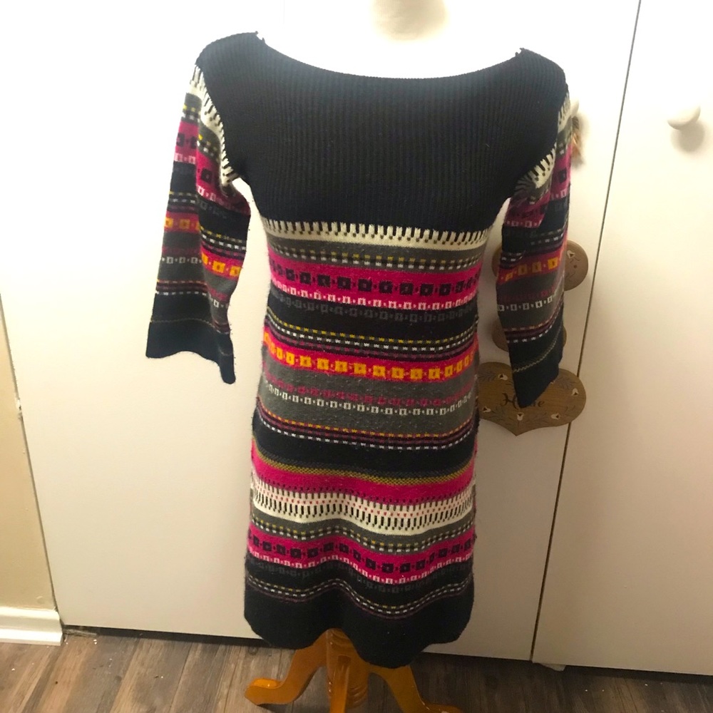 Steve Madden multicolor 3/4 sleeves sweater dress